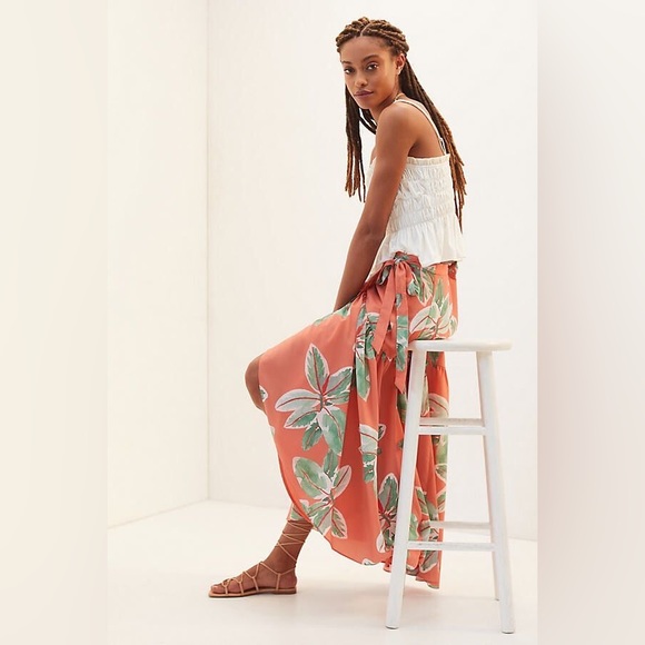 Anthropologie Hutch Printed Wrap Maxi Skirt